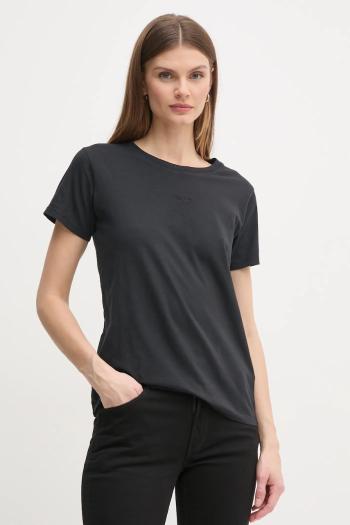 Bavlnené tričko Pepe Jeans LOLLY dámske, čierna farba, PL505985