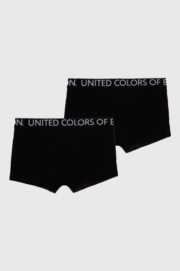 Detské boxerky United Colors of Benetton 2-pak čierna farba