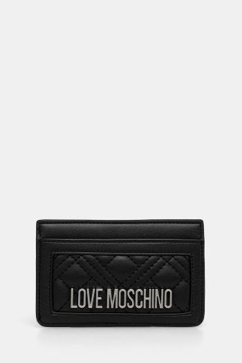 Puzdro na karty Love Moschino čierna farba, JC5659PP0MLA000B