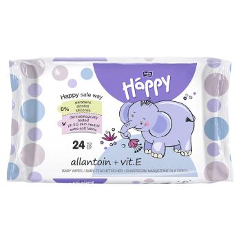 BELLA HAPPY Baby čistiace vlhčené obrúsky s vitamínom E 24 kusov