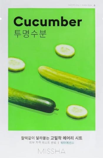 Missha Hydratačná pleťová maska s extraktom z uhorky Cucumber (Airy Fit Sheet Mask) 19 g