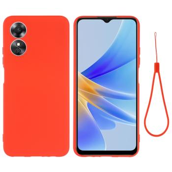 RUBBER Ochranný kryt pre Oppo A17 červený