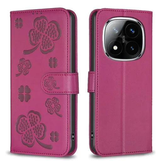 ART CLOVER Peňaženkový obal pre Xiaomi Redmi Note 14 Pro bordový