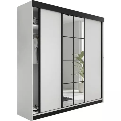 KIER Šatníková skriňa ROMALA |  biela 200 cm