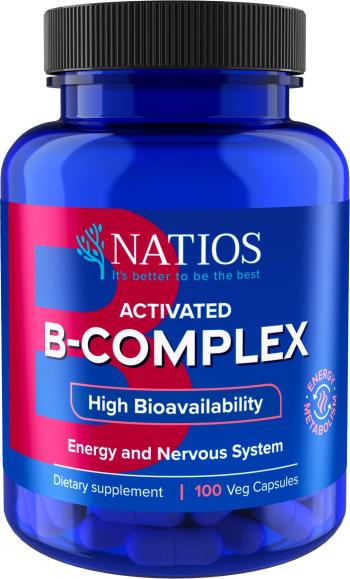 NATIOS Activated B-Complex, Aktivná forma vitamínov B, vegan, 100 kapsúl