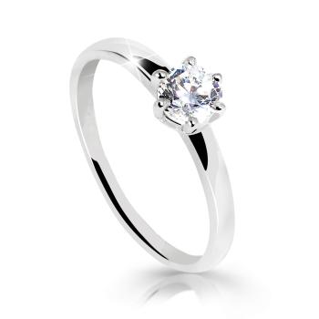 Cutie Jewellery Úchvatný trblietavý prsteň z bieleho zlata Z6485-10-X-2 52 mm