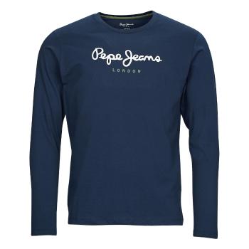 Pepe jeans  EGGO LONG  Tričká s dlhým rukávom Námornícka modrá