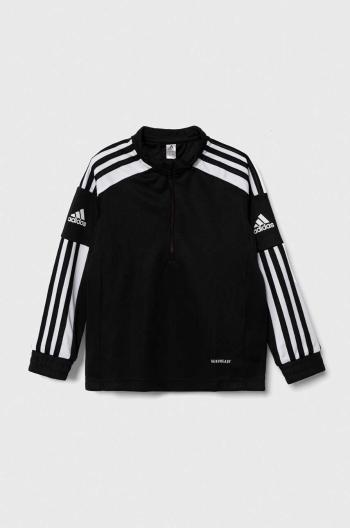 Detská mikina adidas Performance SQ21 TR TOP Y čierna farba, vzorovaná