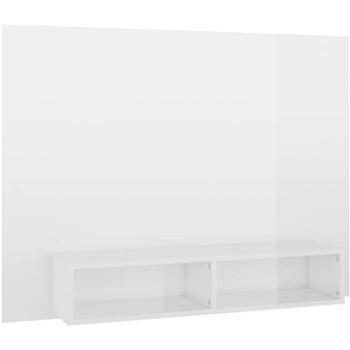 SHUMEE nástenná biela, vysoký lesk 120 × 23,5 × 90 cm (808275)