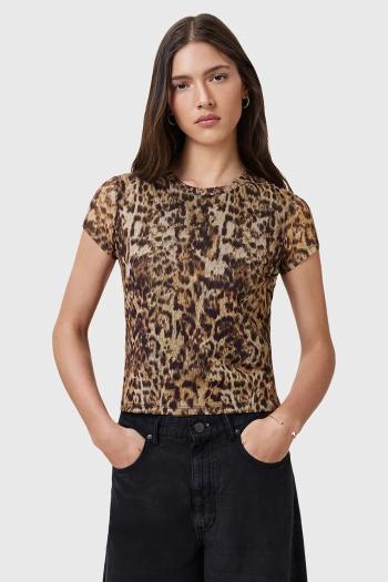 Blúzka AllSaints ELLIE oranžová farba, vzorovaná, W266JC
