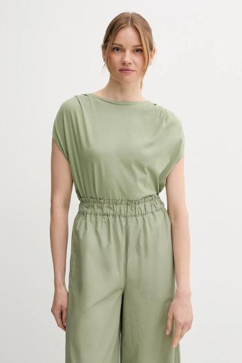 Bavlnené tričko United Colors of Benetton dámske, zelená farba, 3096D10AB