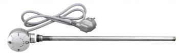 AQUALINE - Vykurovacia tyč s termostatom, rovný kábel, 400 W, chróm LT67444