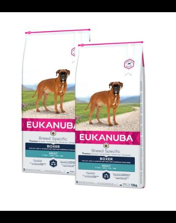 EUKANUBA Breeds Specific hrana uscata pentru cainii adulti rasa boxer  24 kg (2 x 12 kg)