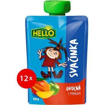 HELLO ovocná kapsička s mangom 12× 100 g (8590014639089)