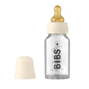 Bibs Baby Bottle sklenená fľaša 110ml ivory,BIBS Fľaša sklenená Baby Bottle 110ml, Ivory