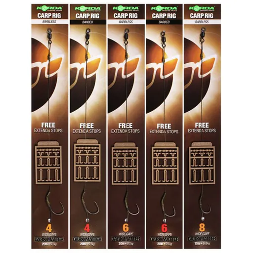 Korda náväzec dark matter rig s hrotom-háčik 4 nosnosť 20 lb