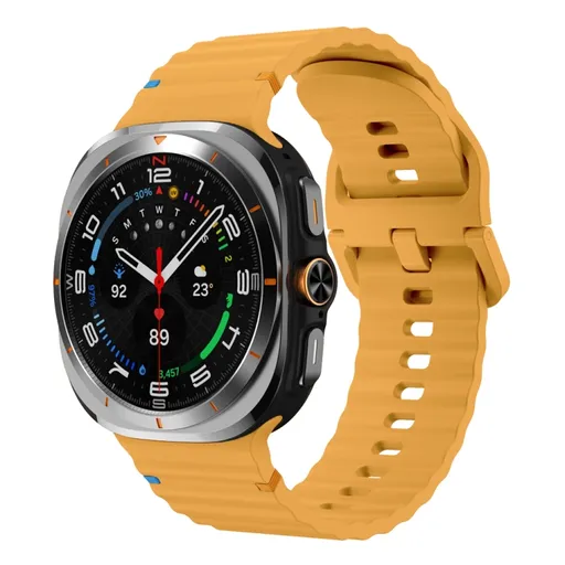 WAVY Silikónový remienok pre Samsung Galaxy Watch Ultra / Watch Ultra 2025 žltý