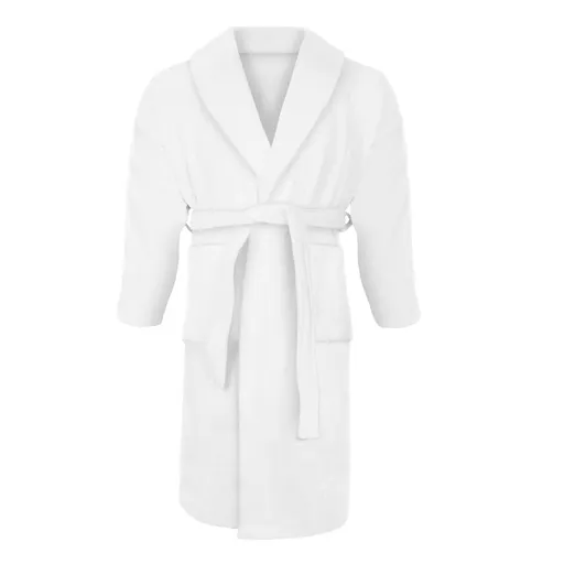 Profod Bavlnený velúrový župan - Biela | L