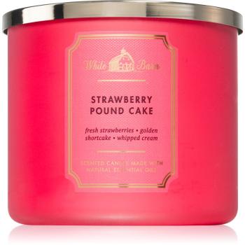 Bath & Body Works Strawberry Pound Cake vonná sviečka 411 g