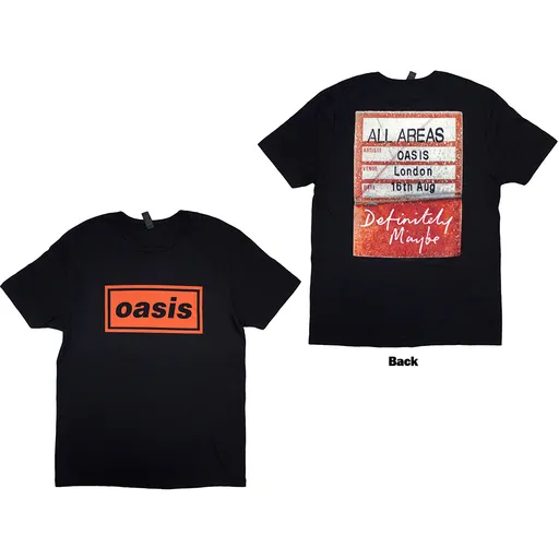 Oasis tričko Definitely Maybe AAA Pass Čierna S