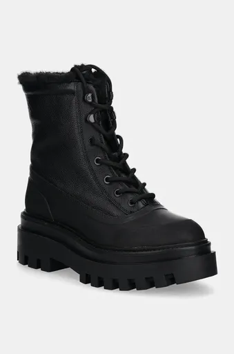 Členkové topánky Calvin Klein Jeans FLATFORM LACE UP BOOT PADDED