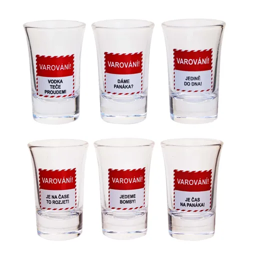 Darčeková sada panákov 6x40ml TORO varovanie