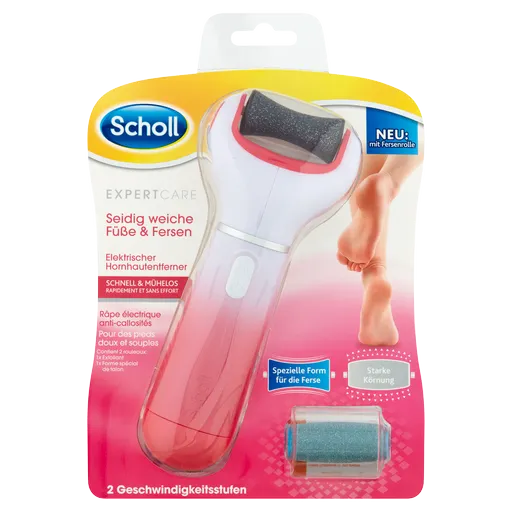 Scholl Elektrický pilník na chodidlá + 2 rotačné hlavice Velvet