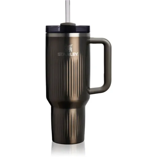 Stanley Quencher H2.O FlowState™ Fluted Tumbler tumbler z nehrdzavejúcej ocele s rúrkou veľký Gunmetal Shine 1180 ml