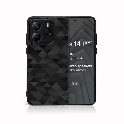 MY ART Ochranný kryt pre Xiaomi Redmi Note 14 5G BLACK TRIANGLES (232)