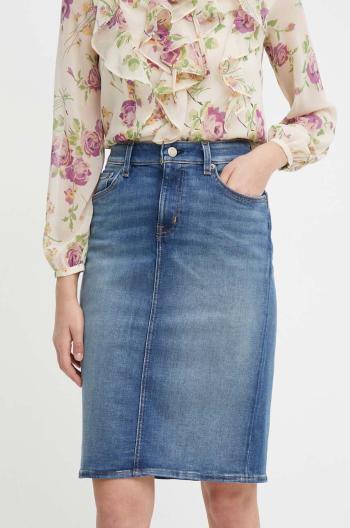 Rifľová sukňa Lauren Ralph Lauren mini,rovný strih,200817846