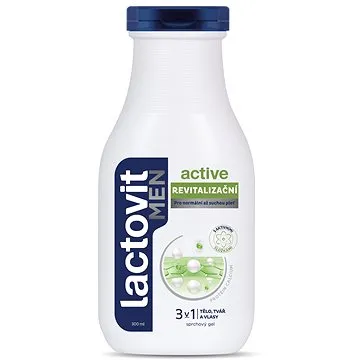 LACTOVIT Men Active revitalizujúci 3 v 1 sprchovací gél 300 ml (8411660420916)