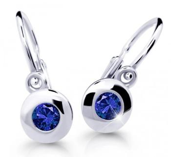 Cutie Jewellery Detské náušnice z bieleho zlata C2589-10-X-2 modrá