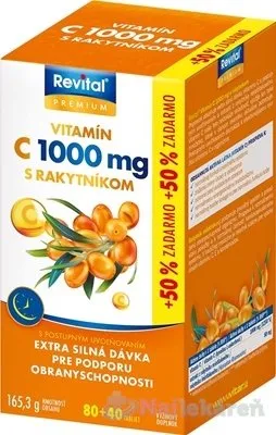 Revital PREMIUM VITAMIN C 1000 mg S RAKYTNÍKOM s postupným uvoľňovaním 120 tabliet