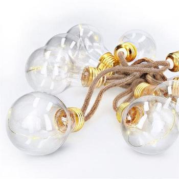 Díszvilágítás Solight LED dekoratív izzók természetes zsinóron