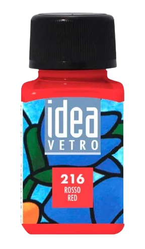 MAIMERI IDEA VETRO - Farby na sklo 216 - red, 60 ml