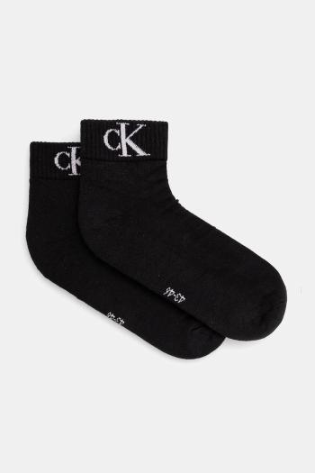 Ponožky Calvin Klein Jeans 2-pak pánske, čierna farba, 701228805