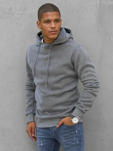 Trendová tmavo-sivá mikina bez potlače