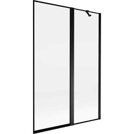 MEXEN - MIST vaňová zástena 120x150 cm 6mm f+s, čierna, okraj, pravá 8A9-120-011-70-70-P