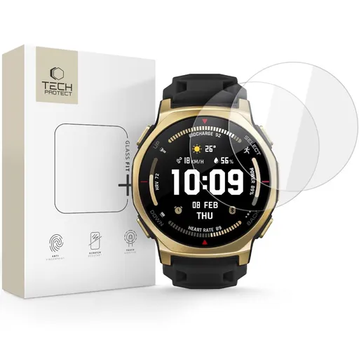 TECH-PROTECT GLASS FIT+ 2-PACK Ochranné sklo pre Amazfit T-Rex 3 Pro 44mm CLEAR