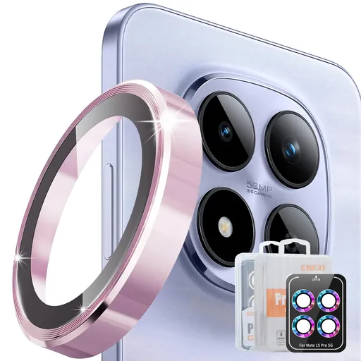 ENKAY ALU Sklo pre fotoaparát Xiaomi Redmi Note 15 Pro 5G / Redmi Note 15 Pro+ 5G / POCO M8 Pro 5G LIGHT PINK