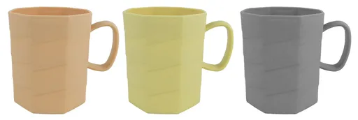 MAKRO - Hrnček hranatý 9x10cm rôzne farby, umelá hmota