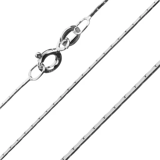 Retiazka zo striebra 925 - hranatý pás oválov, 0,6 mm