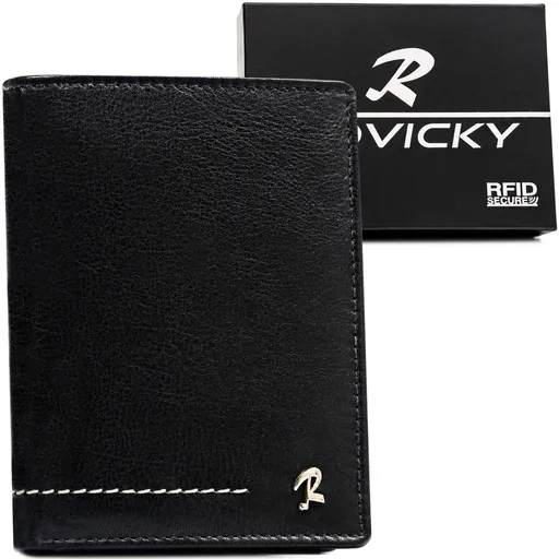 Pánska kožená vertikálna peňaženka s RFID ochranou - Rovicky
