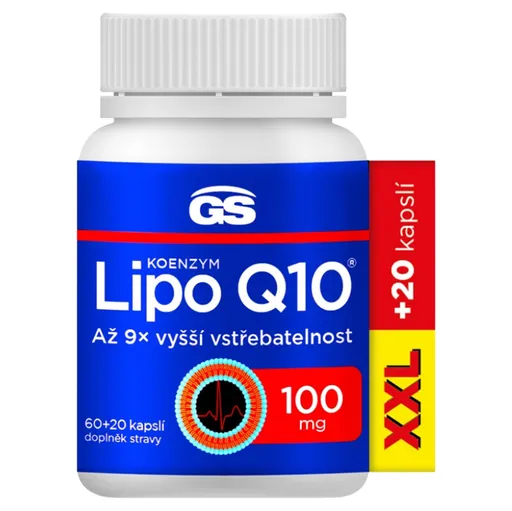 GS Koenzým Lipo Q10 100 mg XXL 60 + 20 kapsúl