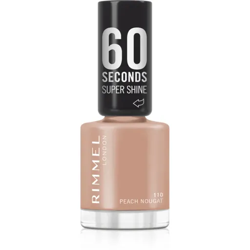 Rimmel 60 Seconds Super Shine lak na nechty odtieň 110 Peach Nougat 8 ml