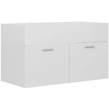Skrinka pod umývadlo biela vysoký lesk 80x38,5x46 cm drevotrieska 804662 (906,2)