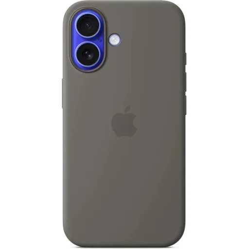 iPhone 16 Silicone Case with MS - Stone Gray