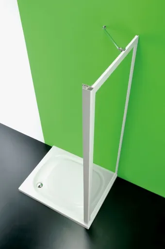 FORTE - Sprchová zástena ANTA FISSA MA - Farba rámu zásteny - Plast biely, Rozmer A - 80, Smer zatváranie - Univerzálny Ľavé / Pravé, Výplň - Polystyrol 2,2 mm (acrilico), Výška - 185 BSAFI80MAP