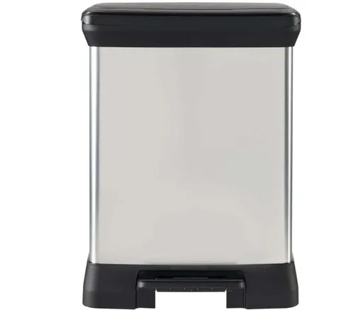 CURVER Odpadkový kôš DECO BIN 18L + 10L | strieborná