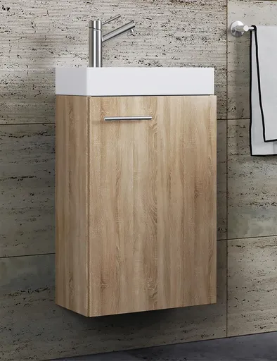 VCM 2dílné umyvadlo pro hosty Slito, dub sonoma